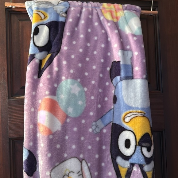 Purple Bluey Easter Silk Touch Throw Blanket - Picture 6 of 7